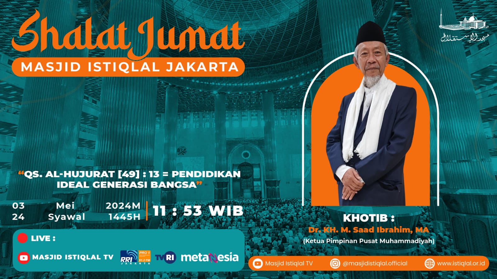 Khutbah Jumat: Pendidikan Ideal Generasi Bangsa (QS Al-Hujurat Ayat 13)