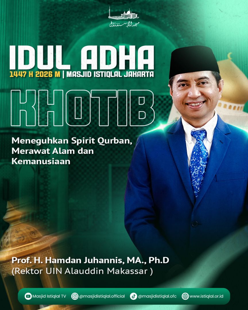 Profil Khatib Iduladha 1447 H di Istiqlal, Prof. Hamdan Juhannis