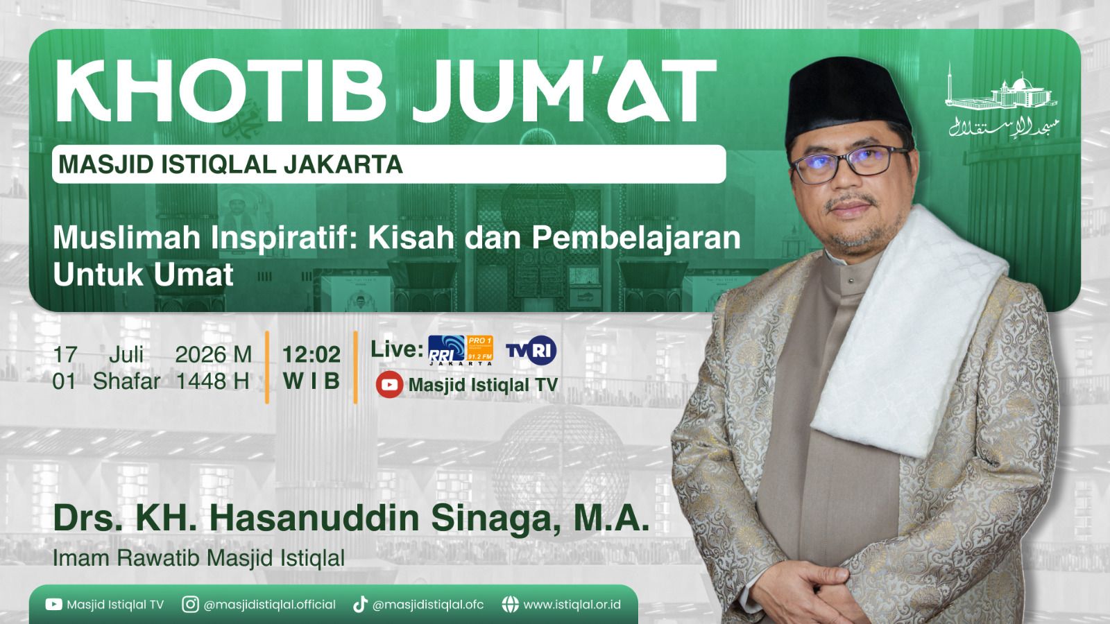 Khutbah Jumat: Muslimah Inspiratif : Kisah Pelajaran dan Pembelajaran Untuk Ummat