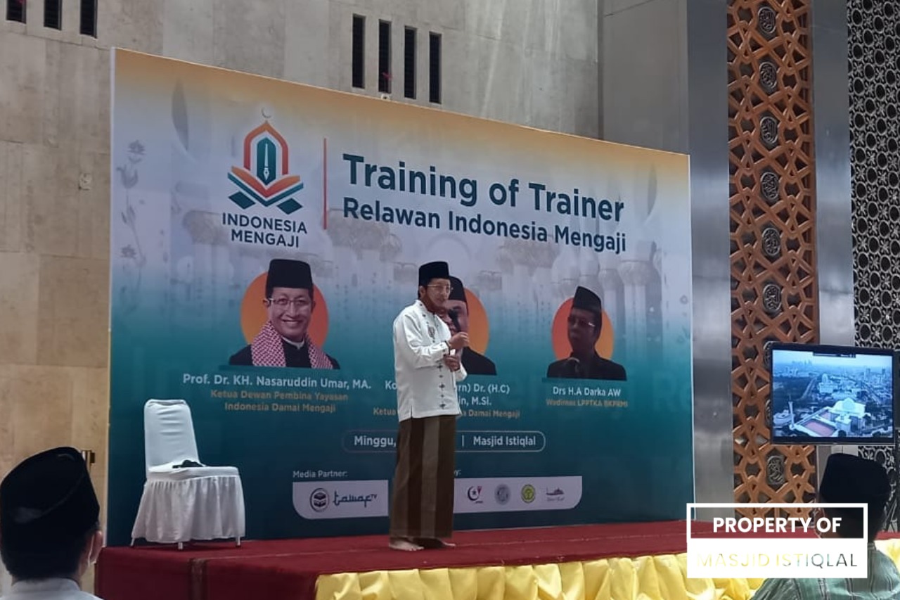 KH Nasaruddin Umar Hadiri Training of Trainer Relawan Indonesia Mengaji 