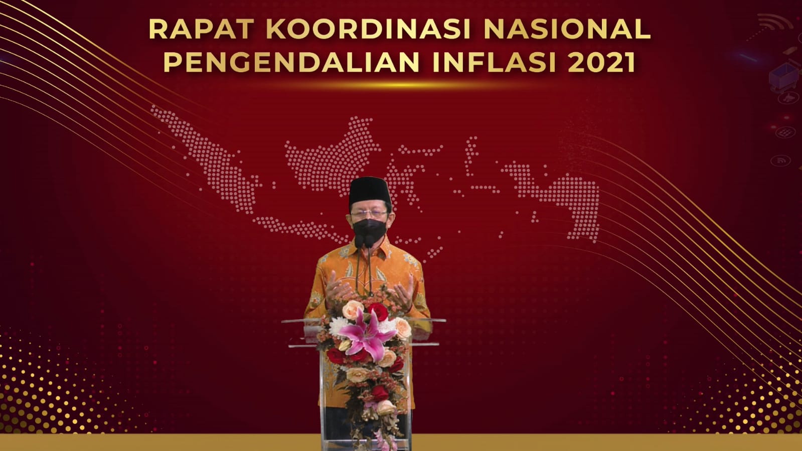 KH Nasaruddin Umar Panjatkan Doa dalam Rapat Koordinasi Nasional Pengendalian Inflasi 2021