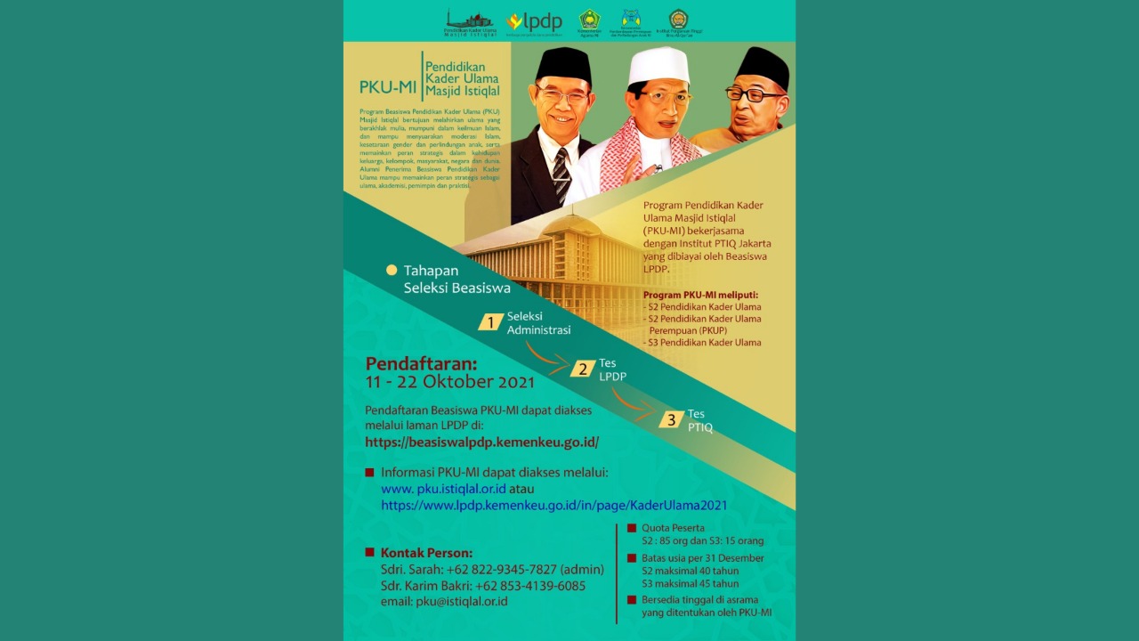 Informasi Beasiswa Pendidikan Kader Ulama 2021