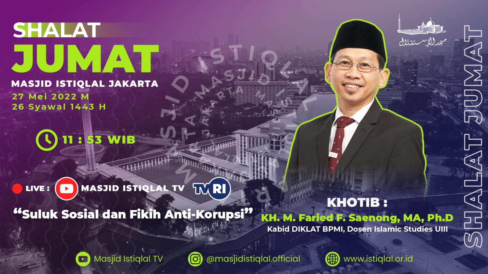 Khutbah Jumat: Suluk Sosial dan Fikih Anti-Korupsi