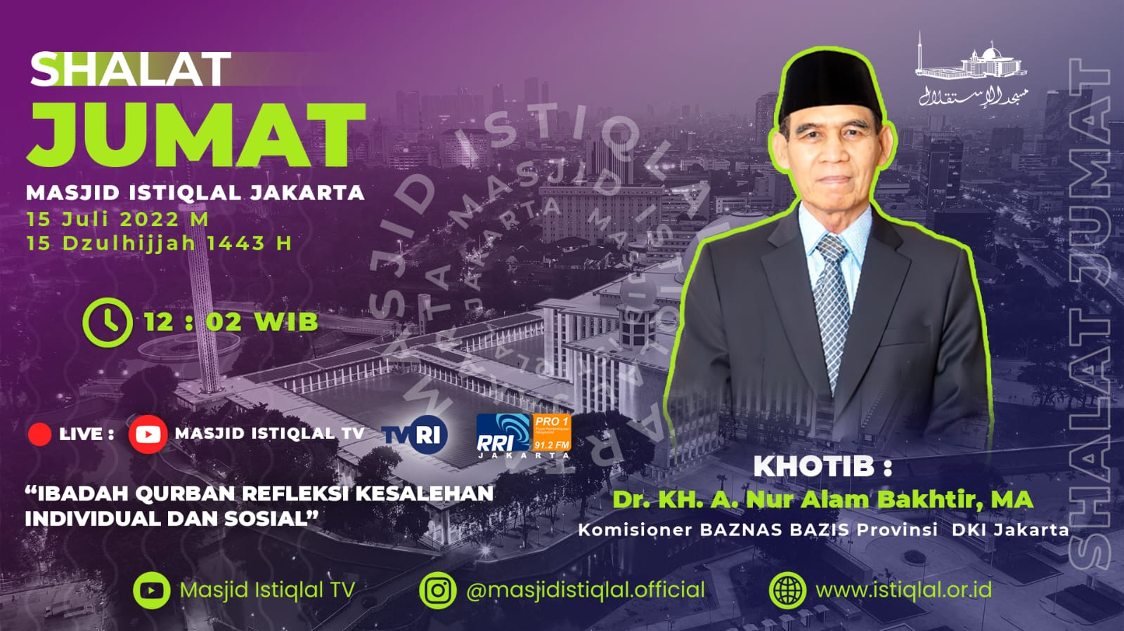 Khutbah Jumat: Ibadah Qurban Refleksi Kesalehan Individual dan Sosial