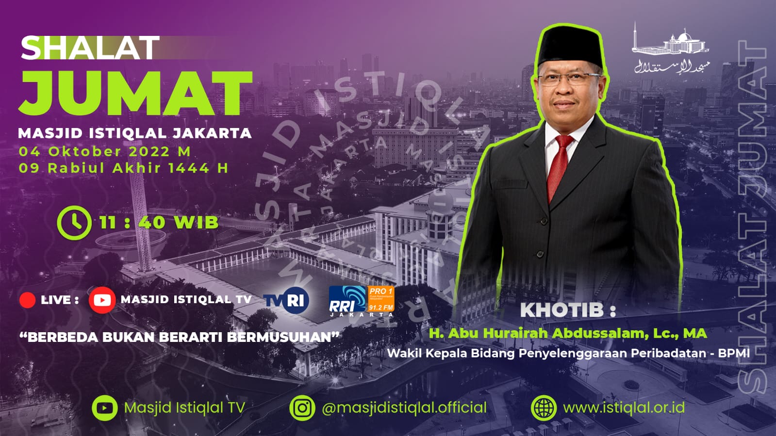 Khutbah Jumat: Berbeda Bukan Berarti Bermusuhan