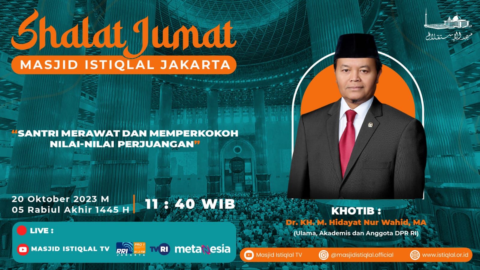 Khutbah Jumat Masjid Istiqlal: Santri Merawat dan Memperkokoh Nilai-Nilai Perjuangan