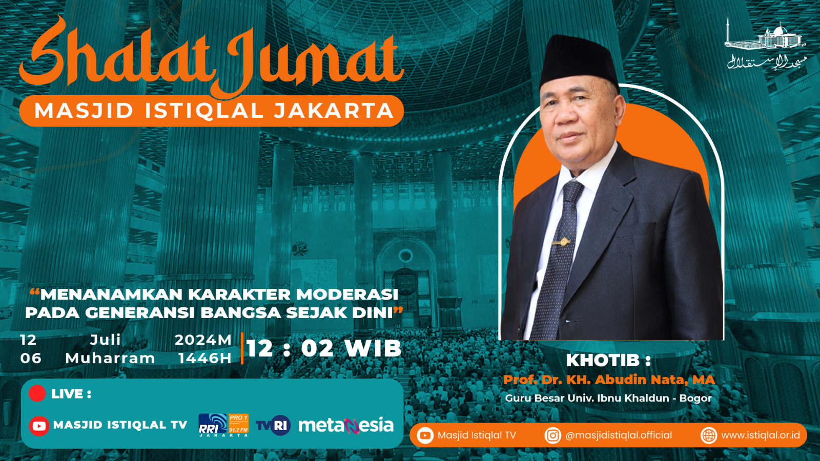 Khutbah Jumat: Menanamkan Karakter Moderasi Pada Generasi Bangsa Sejak Dini