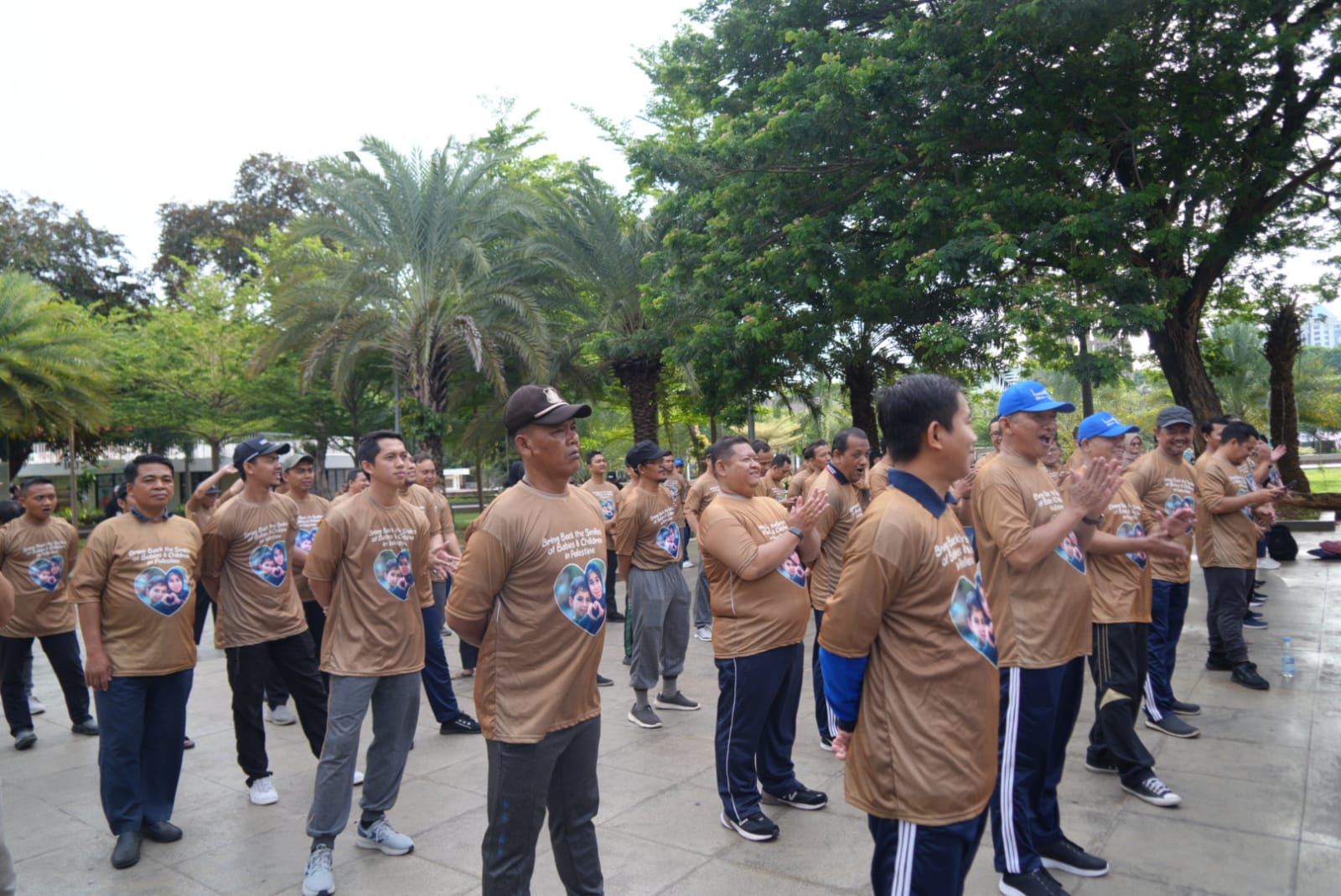 Pelaksanaan Senam Bersama di Masjid Istiqlal