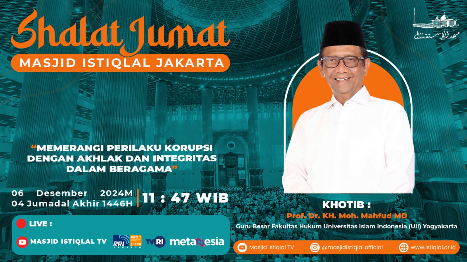 Khutbah Jumat: Memerangi Perilaku Korupsi dengan Akhlaq dan Integritas dalam Beragama