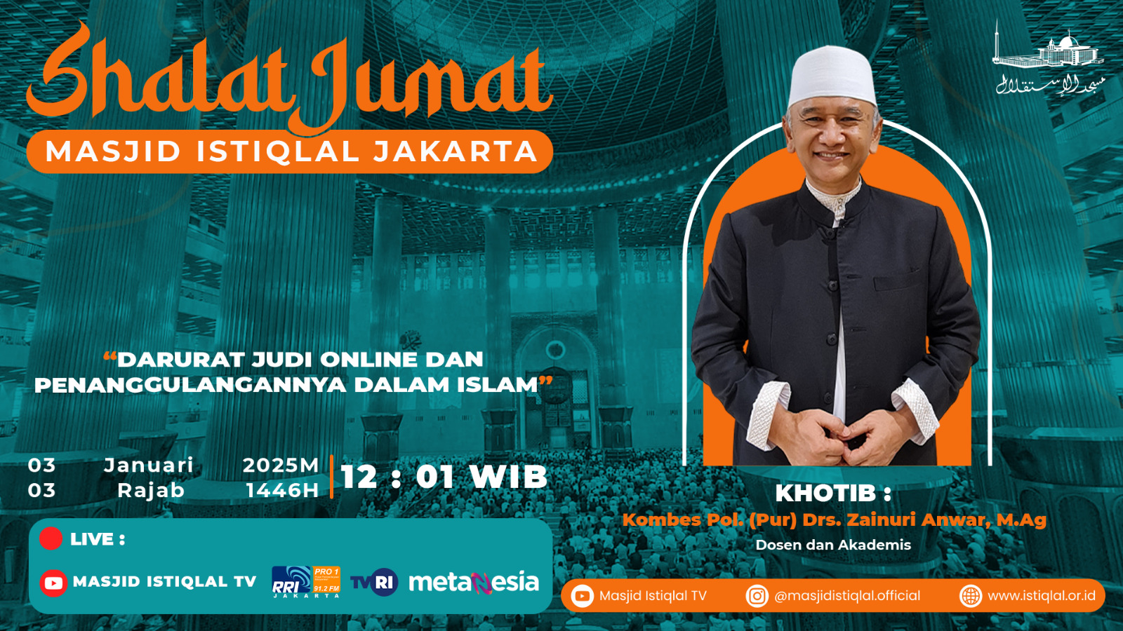 Khutbah Jumat  Masjid Istiqlal: Darurat Judi Online dan Penanggulanganya dalam Islam