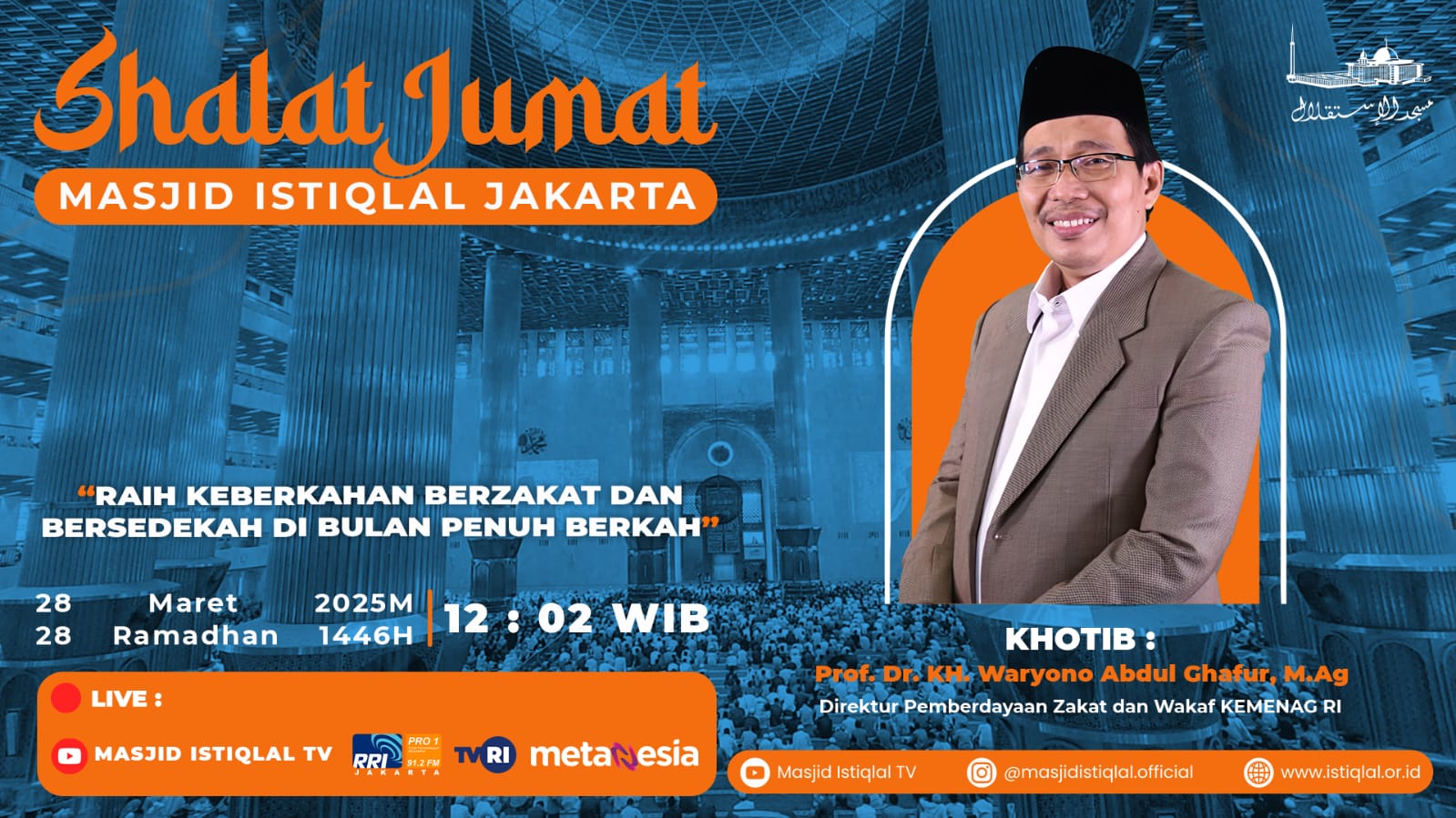 Khutbah Jumat Istiqlal: Raih Keberkahan Zakat dan Bersedekah di Bulan Ramadhan