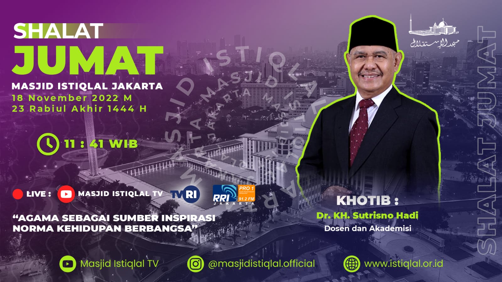 Khutbah Jumat: Agama Sumber Inspirasi Norma Kehidupan Berbangsa