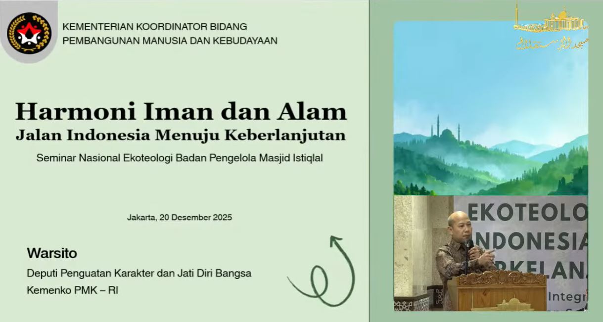 Seminar Ekoteologi di Istiqlal, Kemenko PMK Dorong Generasi Muda Sebagai Penggerak Perubahan Ekologis