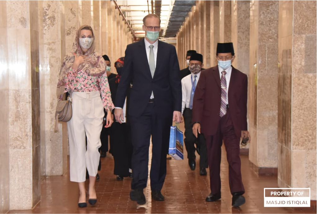 Dubes Denmark, Lars Bo Laisen bertemu Imam Besar Istiqlal