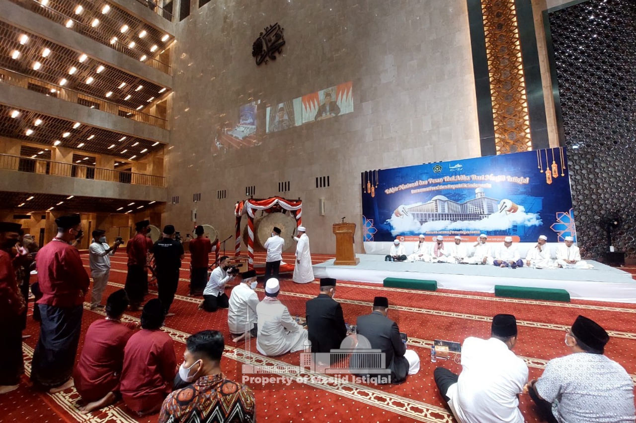 Gema Takbir Akbar dan Pesan Idul Adha 1443 H di Masjid Istiqlal