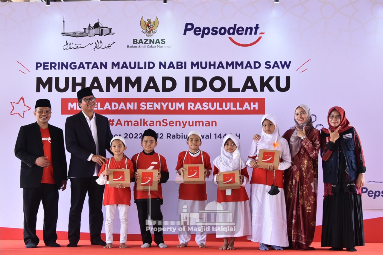 Maulid Nabi Muhammad SAW, Baznas Bersama Masjid Istiqlal dan Pepsodent Gelar Santunan Anak Yatim 