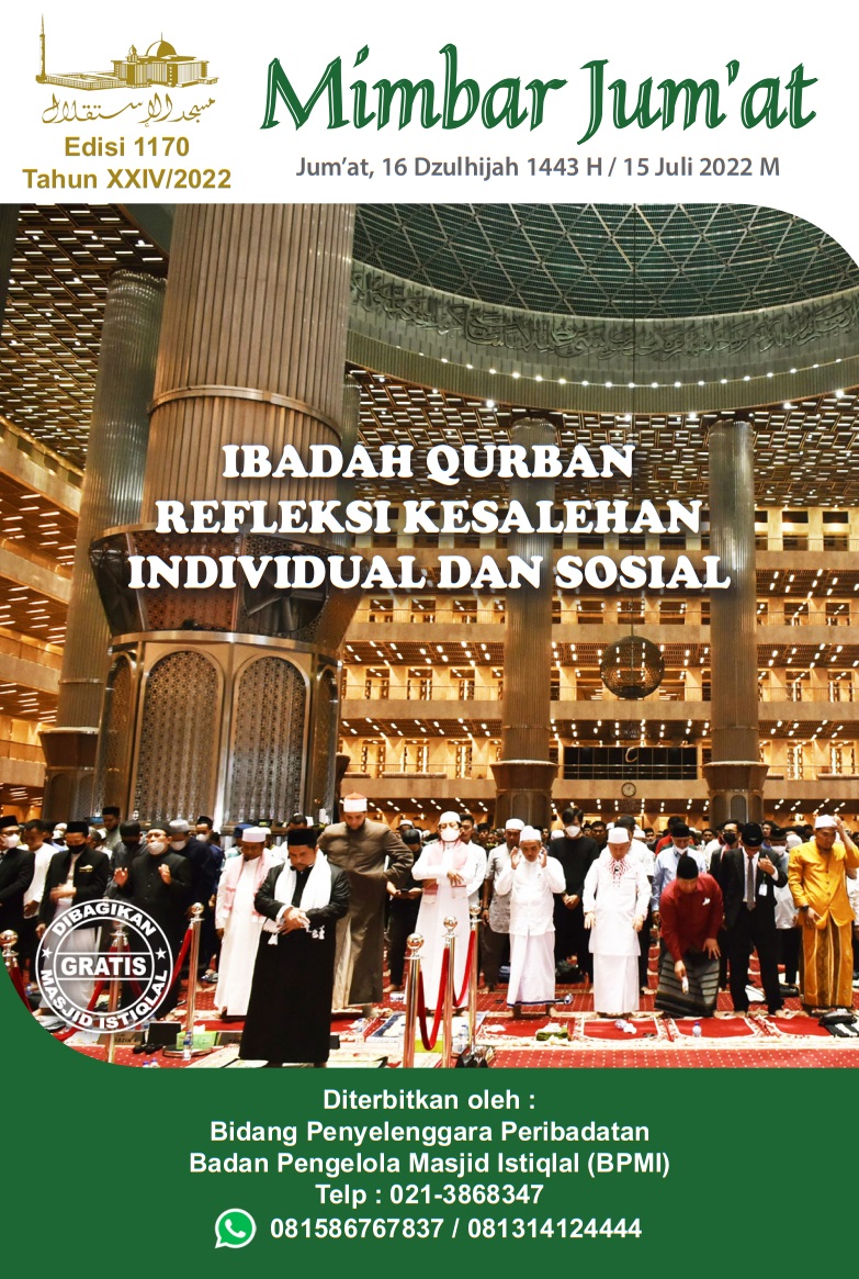 IBADAH QURBAN REFLEKSI KESALEHAN INDIVIDUAL DAN SOSIAL