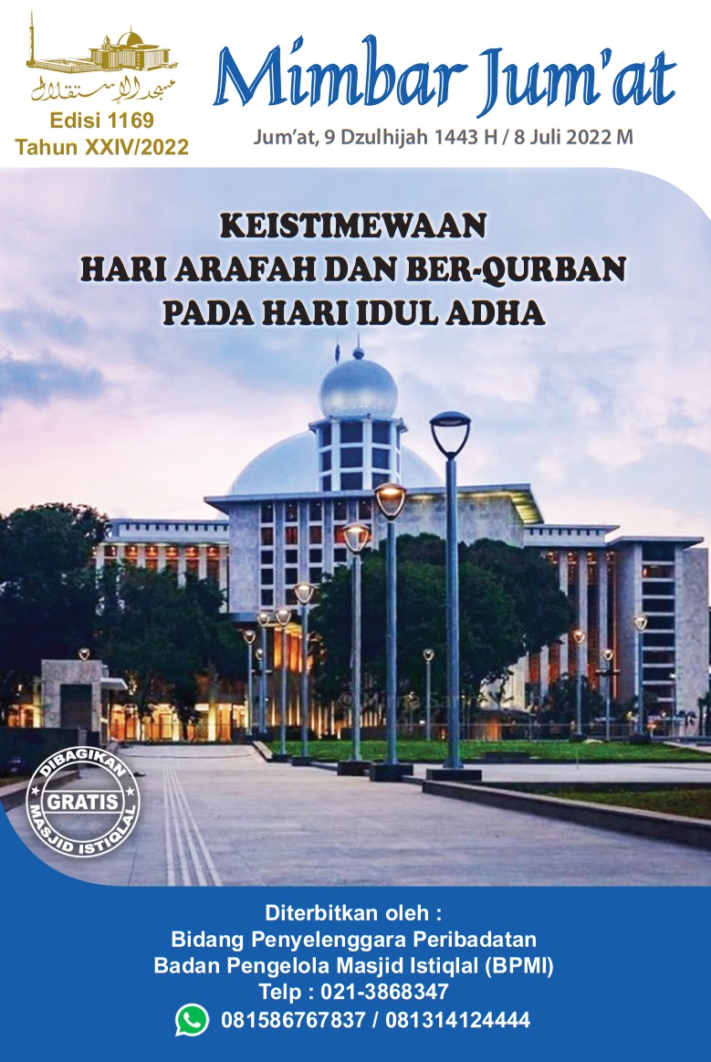 KEISTIMEWAAN HARI ARAFAH DAN BER-QURBAN PADA HARI IDUL ADHA