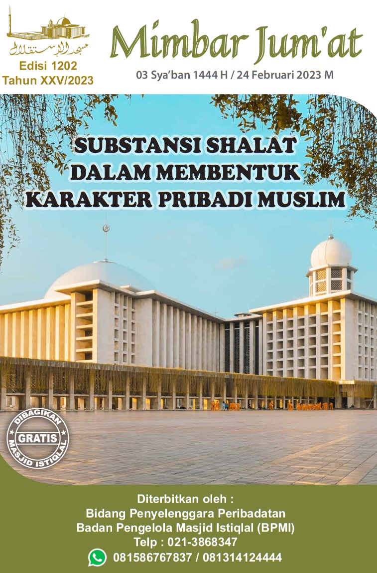 SUBSTANSI SHALAT DALAM MEMBENTUK KARAKTER PRIBADI MUSLIM