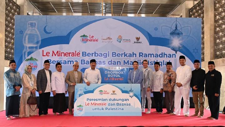 BAZNAS, Le Minerale dan Istiqlal Berkolaborasi Luncurkan Dropbox Daur Ulang Botol Plastik untuk Bantu Palestina