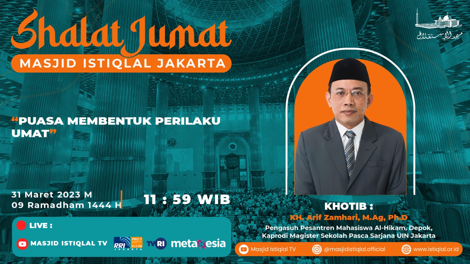 Khutbah Jum'at: Puasa Membentuk Perilaku Umat