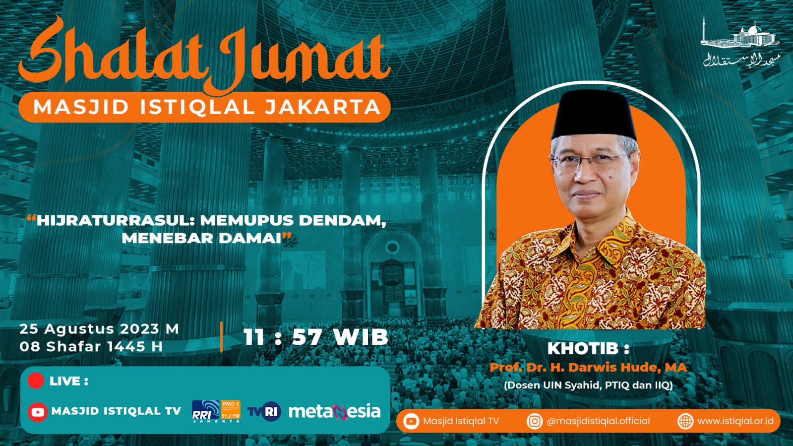 Khutbah Jumat: Hijraturrasul, Memupus Dendam, Menebar Damai