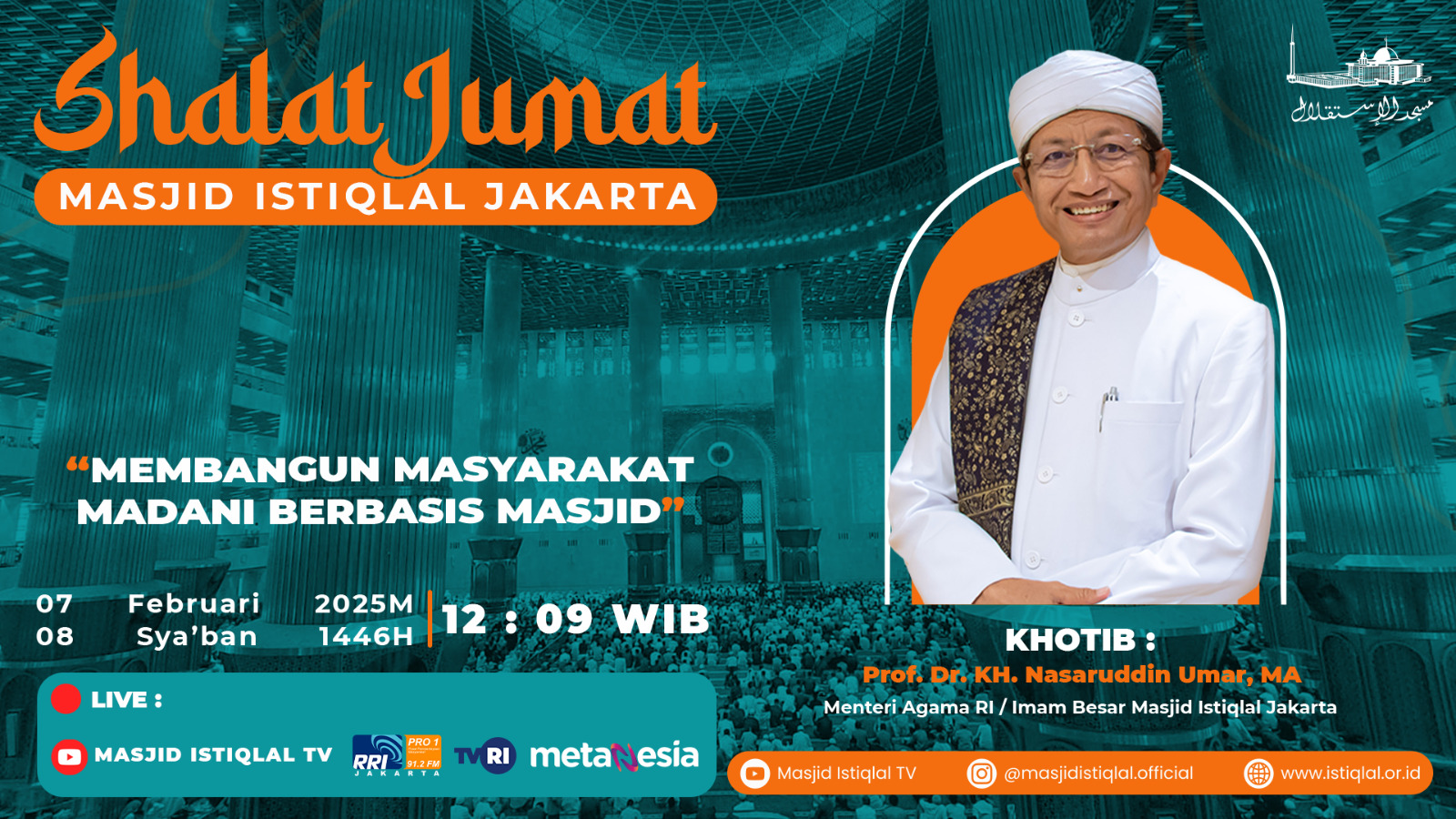 Khutbah Jumat: Membangun Masyarakat Madani Berbasis Masjid