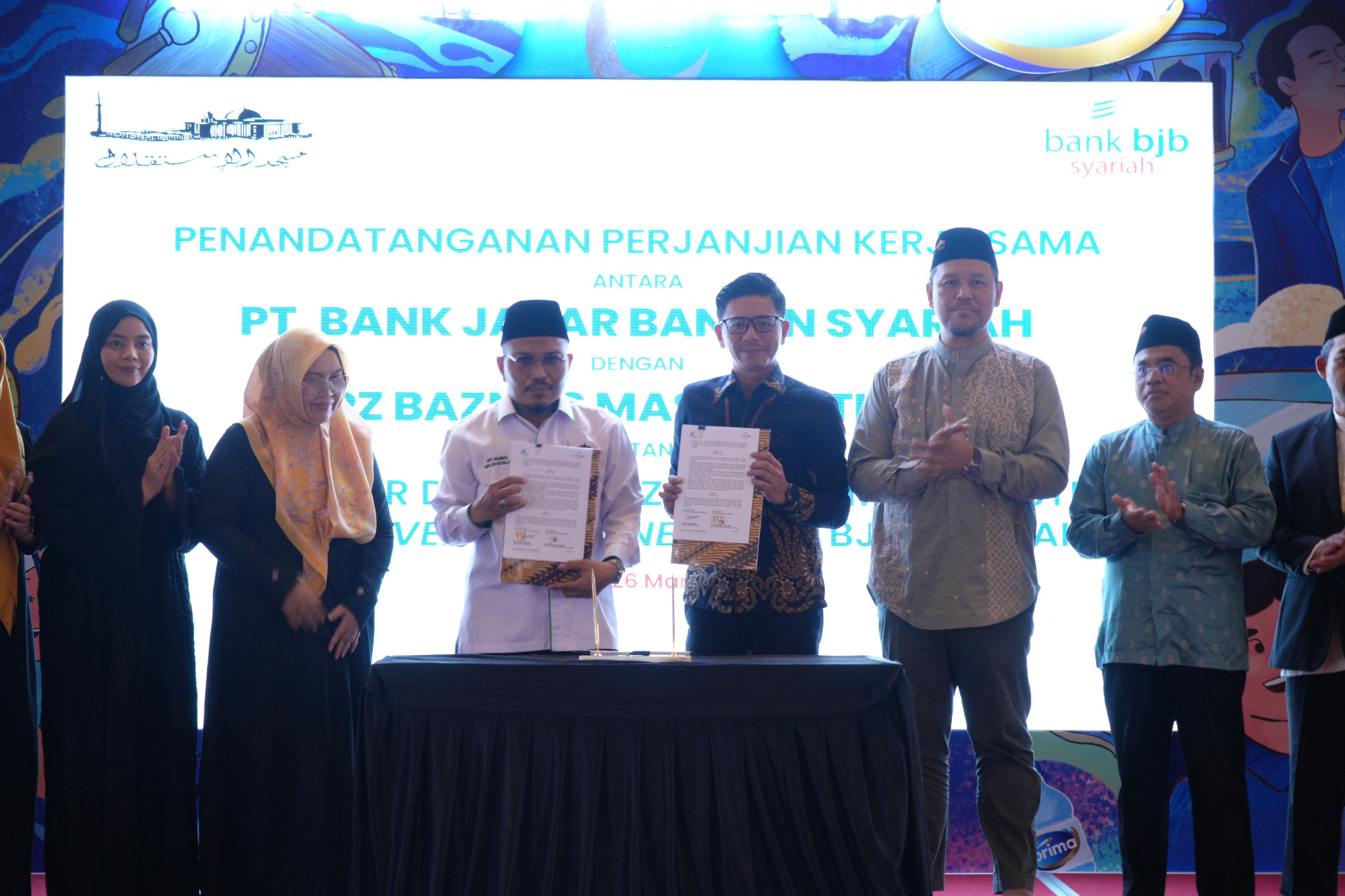 BJB Syariah Teken PKs dengan ZIS WAF Istiqlal, Optimalkan Fitur UPZ Baznas di Platform Mobile Maslahah